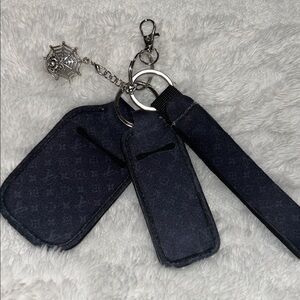 Monogram Keychain with Silver Charm